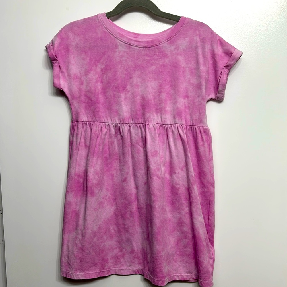 NWOT- GAP kids tie dye lavender cotton dress. Size XS (4-5)